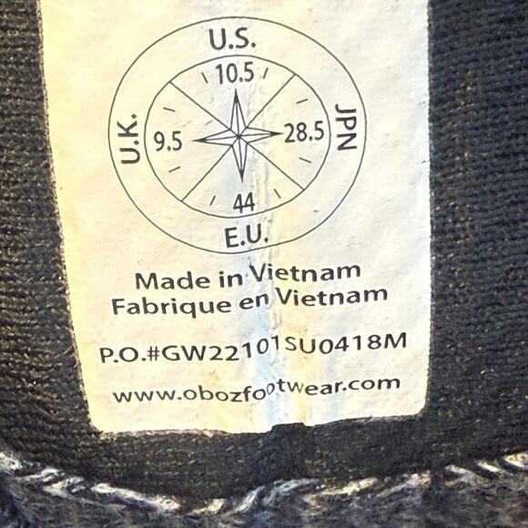 Oboz Bridger Waterproof Brown Leather Hiking Boot Men size 10.5 - Picture 8 of 11